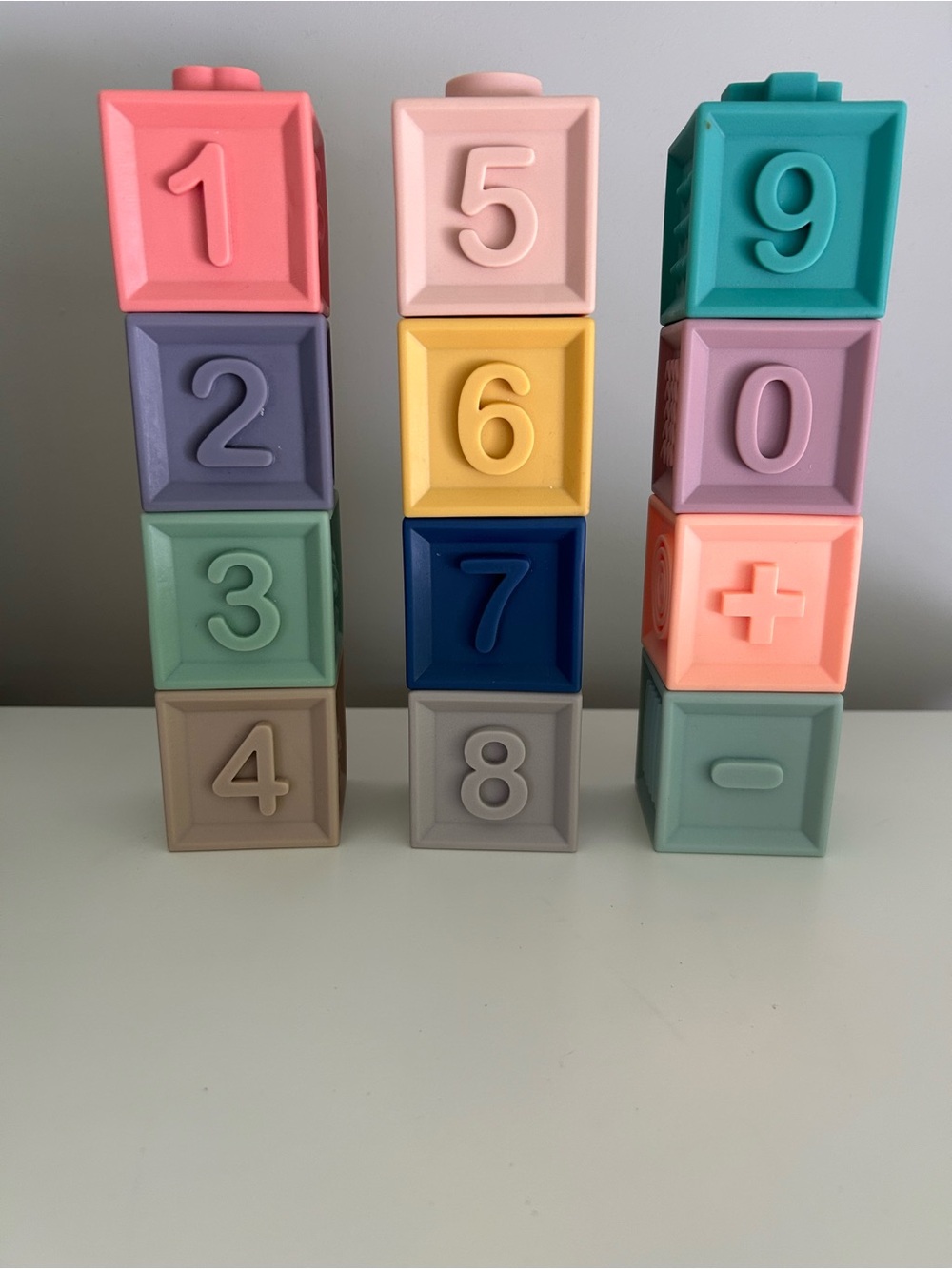 Soft Building Blocks, Educational Developmental Baby Toy, Numbers Animals Shapes